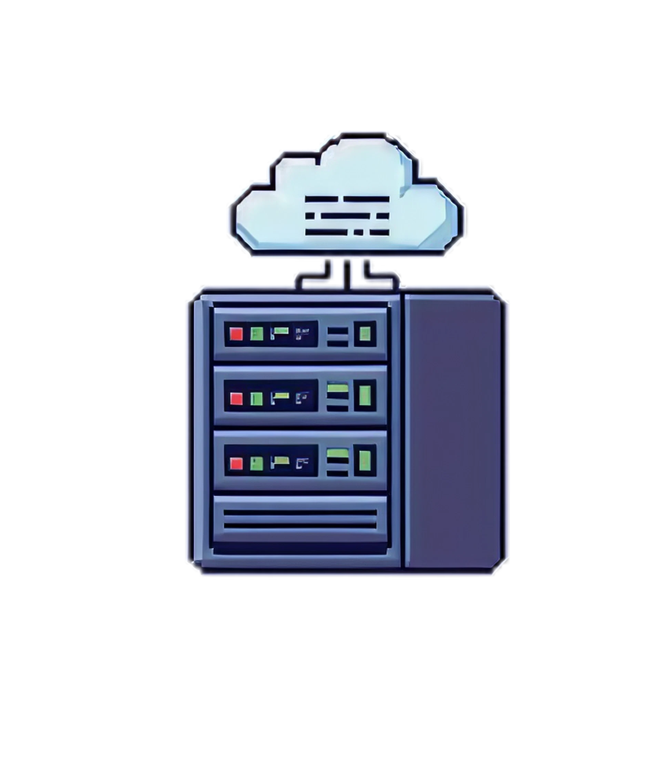 Pixel server rack with cloud